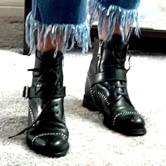 Prada Studded Leather Biker Combat Boots. FINAL REDUCTION! - Picture 9 of 9